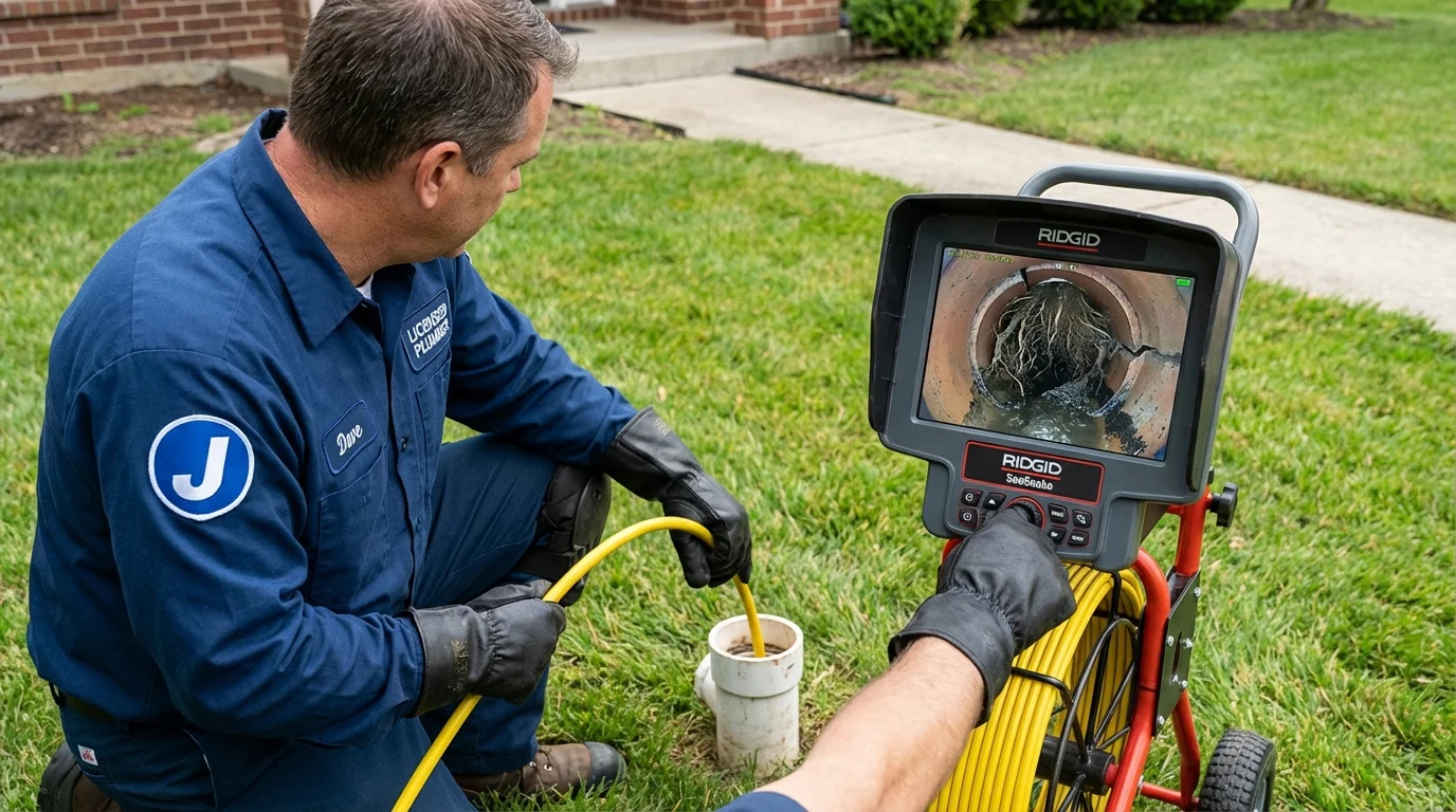 Sewer camera inspection being performed by Johns Plumbing LLC in Carlstadt